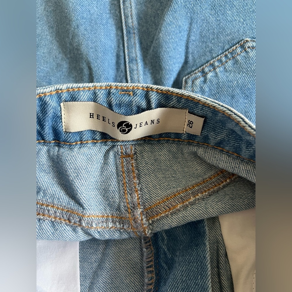 NWT Heels & Jeans Women’s Light Wash Mini Skirt SZ 26🩵 - Picture 14 of 14